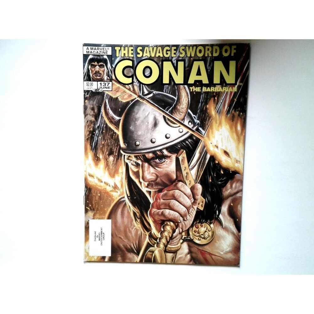 The Savage Sword of Conan #137 Marvel Magazine June 1987 PUNCH HOLES